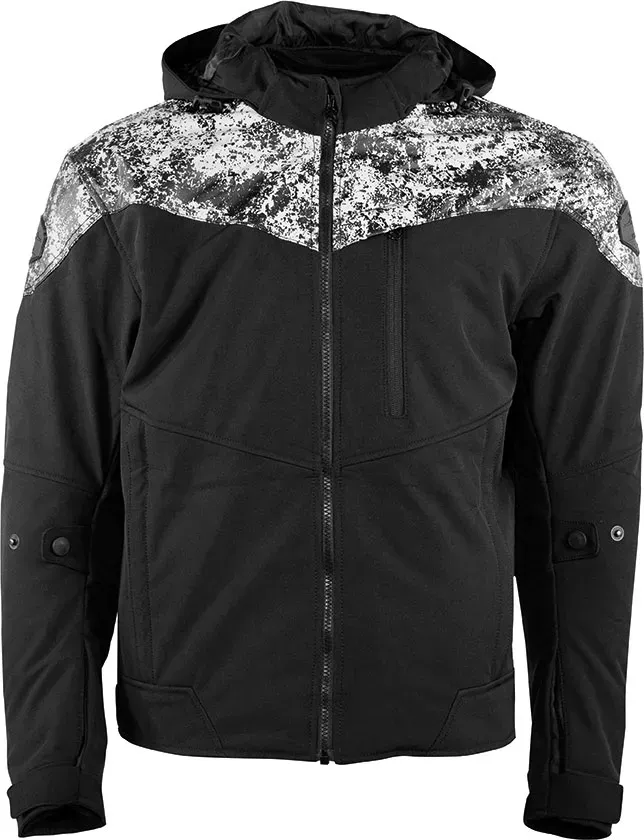 Rusty Stitches William, Textiljacke - Schwarz/Silber - XL