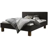 Hasena Polsterbett Noemi 25 Nussbaum, 2023 | Kunstleder shale, 140x200 - Schwarz