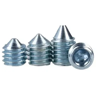 MS Beschläge Verzinkt Madenschraube Spitze Türgriffschraube Stahl Wurmschraube M6x6mm DIN 914