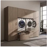 roomartstore.de SERIE-II Waschmaschinenschrank 254 cm Eiche Holz