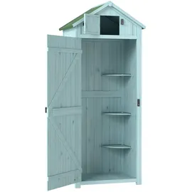 Outsunny Gartenschrank 0,77 x 0,54 m Hellblau+Grün