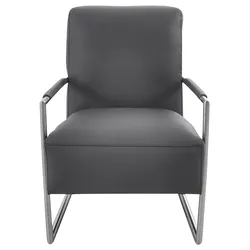 K+W Komfort & Wohnen Cocktailsessel, mit bezogenen Armlehnen, Gestell in Metall Edelstahloptik K+W Komfort & Wohnen asphalt
