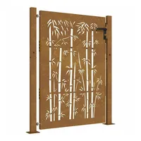 vidaXL Gartentor 105 x 130 cm Braun/Bambus