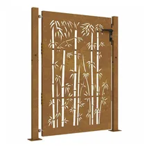 vidaXL Gartentor 105 x 130 cm Braun/Bambus