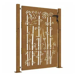 vidaXL Gartentor 105 x 130 cm Braun/Bambus