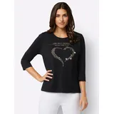 Classic Basics Sieh an! 3/4-Arm-Shirt in schwarz-beige | Gr.: 56