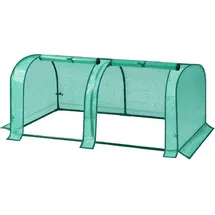 Woltu Foliengewächshaus PE Halbtransparent 130x60x50 cm 130 g/m2 Grün