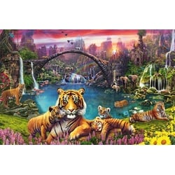 Puzzle Ravensburger Tiger in paradiesischer Lagune 3000 Teile