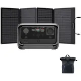 ECOFLOW RIVER 3 Plus Tragbare Powerstation & 160 W Solarpanel, 286 Wh LFP Batterie