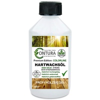 250ml. Contura Hartwachsöl High Solid Colorline FARBIG Hartwachs Öl Fußbodenöl Parkettöl Möbelöl Holzöl Hartöl (01 Natur farblos)