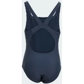 adidas Badeanzug mit V-förmigem Rückendesign und Glitzer-Details für Kinder Aurora Ink 110