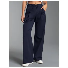 TRIGEMA Wide Leg Hose Blau XL