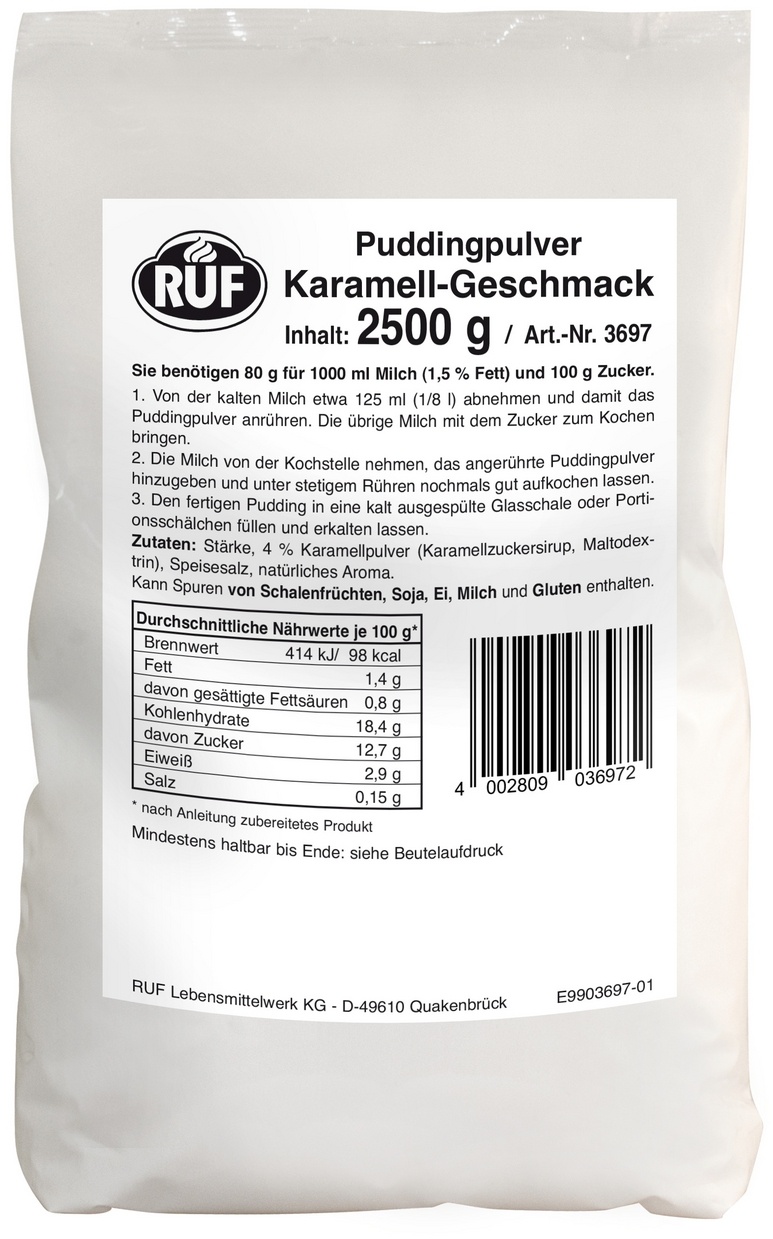 RUF Pudding Karamell-Geschmack (2,5 kg)