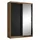 beautysofa Schwebetürenschrank HELA 120 x 205 x 60 cm Schwarz