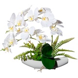 Creativ green Kunstorchidee »Orchidee Phalaenopsis in Keramikschale«, mit Real-Touch-Blüten, weiß