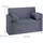 Relaxdays Polsterbank Grau 75 x 115 x 47 cm