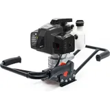 Wiltec Erdlochbohrer 2 Personen, 2,2kW 3 Ps 63 ccm Benzinmotor, Erdbohrer mit 2 Takt Motor, Pfahlbohrer Motorerdbohrer für saubere Bohrungen