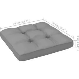 vidaXL Garten-Lounge-Set 6-tlg. natur/grau