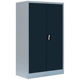 LÜLLMANN Stahlschrank 530298 anthrazit, lichtgrau 80,0 x 38,3 x 120,0 cm, aufgebaut