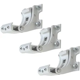 Mendler 3er-Set Wandhalterung für Markise T124, Wandkonsole Wandmontage Adapter ~ weiß