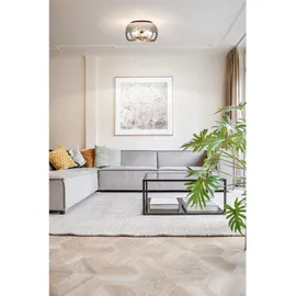 Fischer & Honsel Deckenleuchte, Glas, sandschwarz, 40 cm, 21304, Ø 40 cm