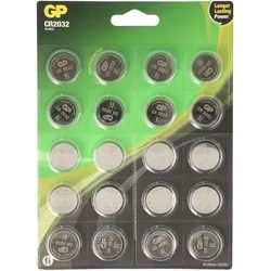 CR2032 GP Lithium Knopfzelle 3V 20 Stück