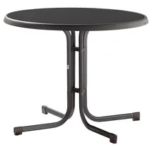 Sieger Boulevard-Klapptisch mit mecalit-Pro-Platte Ø 86 x 72 cm eisengrau/schieferdekor anthrazit