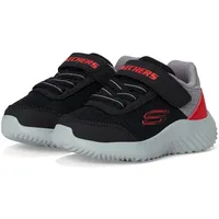 SKECHERS Bounder Sneaker, Black/Red, 21 EU