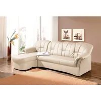 DOMO collection Ecksofa Papenburg L-Form, in großer Farbvielfalt, wahlweise mit Bettfunktion, beige