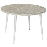 DKD Home Decor - Metall Hilfstisch Mango 75x75x50 Weiß Depe Metall Mango Material Mehrfarbige Farbfamilie Hilfstische Details Details