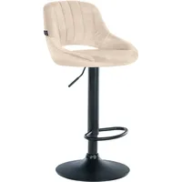 CLP Barhocker Milet Samt creme/schwarz