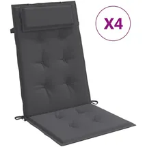vidaXL Hochlehner-Auflagen 4 Stk. Anthrazit Oxford-Gewebe
