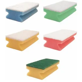 Arcora Profi Griff-Vliesschwamm, verschiedene Farben - 10 Stück Gelb-Grün