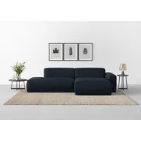 Ecksofa TRENDMANUFAKTUR "Braga, mit hochwertigem Kaltschaum, L-Form, in Cord erhältlich", blau (nachtblau), B:275cm H:72cm T:160cm, 100% Polyester, Sofas, modernes Sofa, Couch mit hohem Sitzkomfort, 275/72/160 cm (B/H/T)