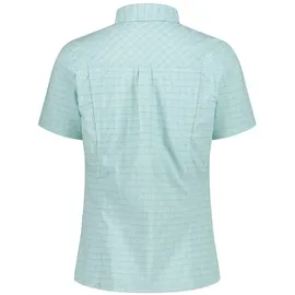 CMP Kurzarmhemd Aqua/Weiß XS