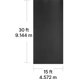 Vevor Dachbahn 4,572 x 9,144 m 1,14 mm EPDM Folie Schwarz