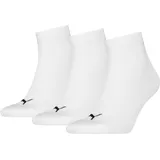 Puma Unisex Quarter Socken 3 Paar Weiß 47-49