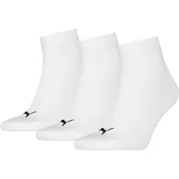 Puma Unisex Quarter Socken 3 Paar Weiß 47-49