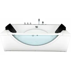 AcquaVapore Whirlpool Pool Badewanne Wanne W81H-TH-B 180x90cm passive Schlauch-Reinigung