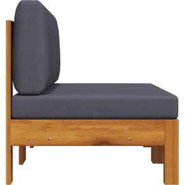vidaXL Lounge Mittelsofas braun/grau 2 St.