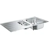 Grohe K200 mit Abtropffläche 965x500mm, 1,5 Becken Edelstahl