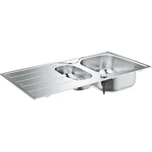 Grohe K200 mit Abtropffläche 965x500mm, 1,5 Becken Edelstahl