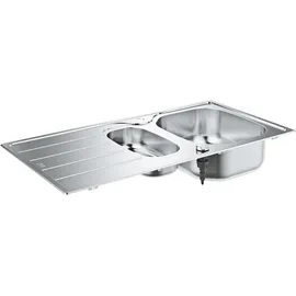 Grohe K200 mit Abtropffläche 965x500mm, 1,5 Becken Edelstahl