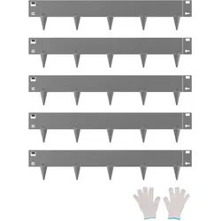 VEVOR Rasenkante Gartenpalisade Beeteinfassung Beetumrandung 5er Pack 990x181mm