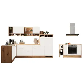 Respekta Winkelküche L-Form 310 x 172 cm Weiß