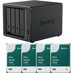 Synology DiskStation DS423+ 4 Einschübe NAS-Server Leergehäuse + 4x Synology Plus 3.5 SATA HDD Festplatte 6TB (4x 6TB)"