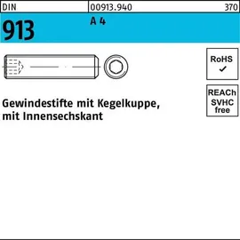 F. REYHER Nchfg. GmbH & Co. KG Gewindestift DIN 913 M5 x 8 Kegelkuppe 500 Stück