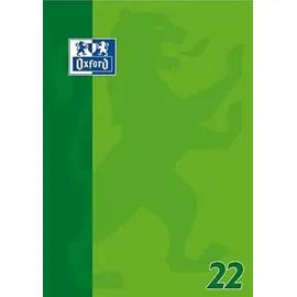Oxford Briefblock Schule gelocht DIN A4 kariert Lineatur 22, 1 Block