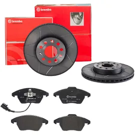 Brembo BREMSSCHEIBEN Ø288mm + BREMSBELÄGE VORNE FÜR VW GOLF 6 5K1 TOURAN AUDI
