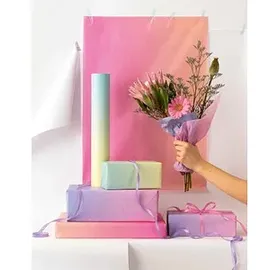 Folia Seidenpapier Shades of Rainbow 6 Bogen 50 cm x 70 cm Mehrfarbig